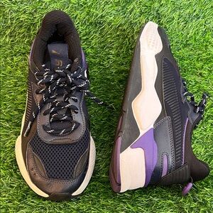 Puma Boys RSX Tracks Jr Navy Sneakers Shoes 5.5C Big Kid RS-X 369629 03 GUC!